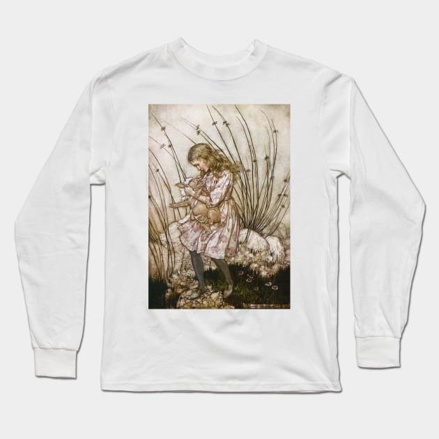 Alice In Wonderland - Arthur Rackham - 4 Long Sleeve T-Shirt by Illustration Station